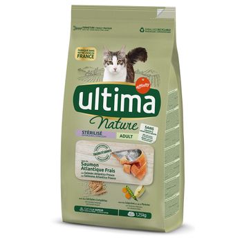 Ultima para gatos - Pack Ahorro - Nature Esterilizados con salmón (4 x 1,25 kg)