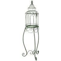 jaula decorativa verde 25x25x87h cm