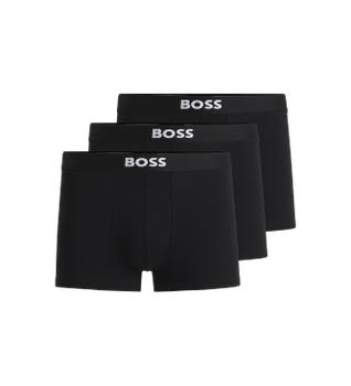 BOSS para hombre. 50544263 Pack 3 Bóxers One Logo negro (M), Homewear, Algodón