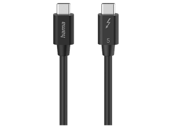 Cable USB-C - Hama 00200796, a USB-C, Thunderbolt-5, 240W, 80 Gbit/s, 1m, Negro
