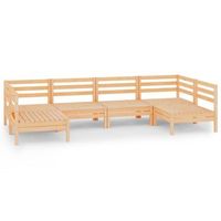 juego de muebles de jardin 6 uds  conjunto de comedor  conjunto de descanso madera maciza de pino
