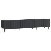 mueble de tv negro 147 x 345 x 32 cm madera de ingenieria vidaxl