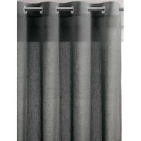 cortina de voile gris zeff en lino-algodon 140 x 280 cm - vivaraise