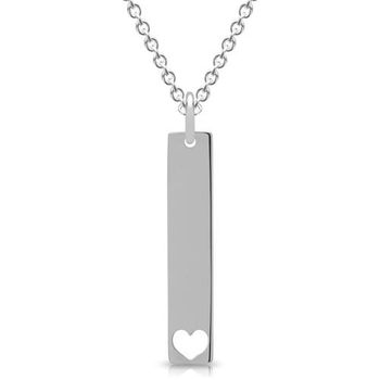 Cadena con colgante de corazón de plata 925