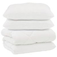 edredon  duvet con almohadas 3 piezas microfibra y plumas de pato