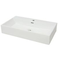 lavabo de bano moderno  lavabo con orificio para grifo ceramica 76x425x145 cm blanco
