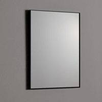 espejo rectangular de 50x70 cm con marco de pvc y borde negro mate