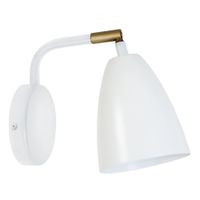 aplique de pared articulado metal blanco pantalla blanco