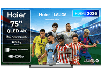 tv qled 75 - haier s80g series h75s80gux 4k hdr10 google tv ai picture quality gaming 120hz negro
