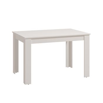 Mesa De Comedor Extensible Nerea De Tablero Laminado Sintético De Diseño Moderno En Color Blanco 76 X 120-160 X 80 Cm