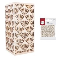 lampara de madera de estilo japones para personalizar 26 x 12 cm  cor
