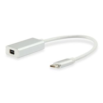 Equip Cable USB Tipo C Macho a Mini DisplayPort Hembra 15cm Plata