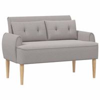 sofa amoroso con botones acolchados gris claro 117 x 67 x 77 cm vidaxl
