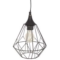 lampara colgante janina varillas metal negro factory cuadros - diseno moderno
