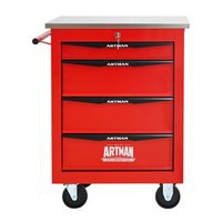 carro de herramientas - organizador de taller - acero - rojo y negro 625x345x78cm
