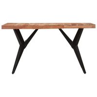 mesa de comedor - mesa de cocina madera maciza de acacia negra 140x70x76 cm