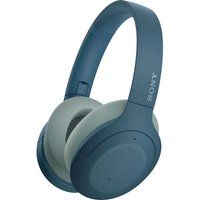 sony wh-h910 wireless bluetooth noise-cancelling headphones - blue blue