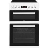 beko xdc653w 60 cm electric ceramic cooker - stainless steel white