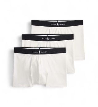 Polo Ralph Lauren para hombre. 714965507013 Set 3 bóxers clásicos de mezcla de algodón blanco (M), Homewear