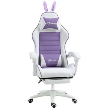 Silla Gaming Welltin Reclinable 135° con Reposapiés y Soporte Lumbar