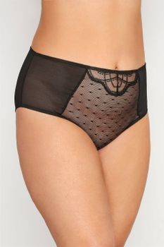 Bragas Negras De Malla Con Topitos