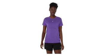 Maillot de manga corta asics road seamless violet de mujer