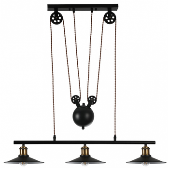 Colgante Triguero 3xe27 Negro 88d