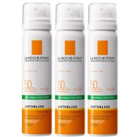 trio de brumas faciales de proteccion solar anthelios anti-shine invisible con fps 50 de la roche-posay 75 ml