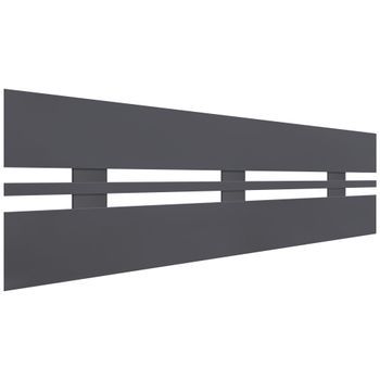 Dhome Cabecero Gris 150cm Horizontal Estilo Ancho Madera Reciclada Dm Herrajes Incluidos (150cm Horizontal Ancho, Gris)