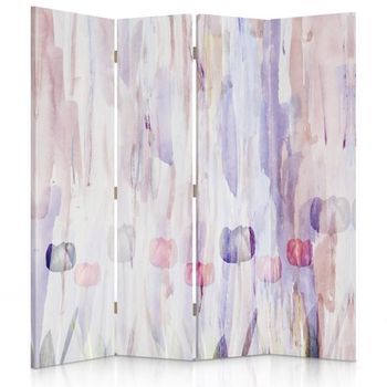 Biombo Modern Art Tulip - Separador De Ambientes Cm. 145x180 (4 Paneles)