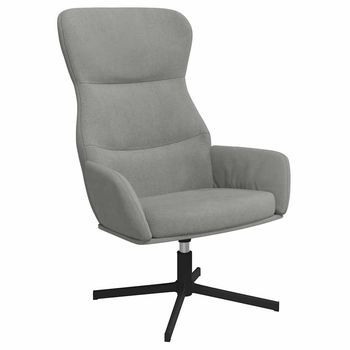 Silla De Relajación De Terciopelo Gris Claro Vidaxl