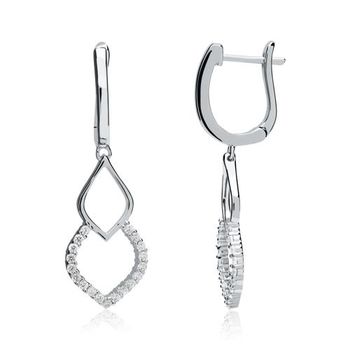 Pendientes de plata 925 con circonita