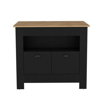 Isla De Cocina Arlet En Melamina Con 2 Puertas Y 3 Estantes , Multicolor , 89.9 Cm  X 103 Cm  X 70 Cm