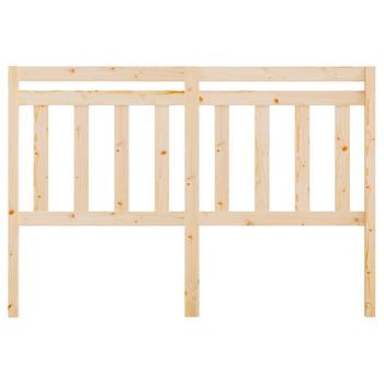 Cabecero Cama Mueble De Dormitorio De Cama Madera Maciza De Pino 146 X 4 X 100 Cm Marrón M02_0004998