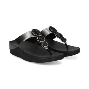 Fitflop Sandalias Cuña Mujer - Plata Talla 40