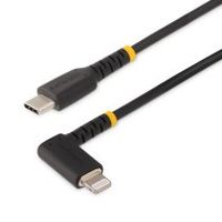 startechcom cable de 1m usb-c a lightning - cable usb 20 a lightning acodado - cable usb tipo c a lightning - cable de carga - cable lightning con certificacian mfi para iphone