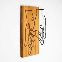 decoracion pared de madera ma-279 nogal negro 58x45 cm