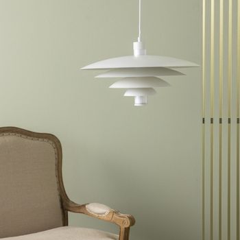 Lámpara de araña de metal blanco - a160cm