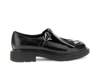 mocasines slip-on con flecos efecto piel arrugada brillante black 38