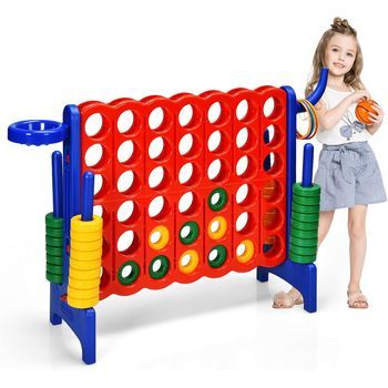 Juego De Conecta 4 Gigante Mega 4 Para Niños Y Adultos Costway 119 X 80 X 33 Cm