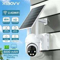 camara de seguridad solar para exteriores con conexion wifi funcion ptz 4mp alta definicion bateria integrada resistente al agua ip65 larga duracion de la bateria y conexion inalambrica