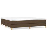 cama matrimonial  cama para adultos  estructura de cama box spring tela marron oscuro 200x200 cm