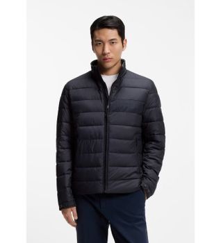 BOSS para hombre. 50519237 Chaqueta Cenitos hidrófuga con detalle de logo marino (56), Casual, Poliéster Reciclado