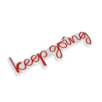 Iluminación Led Decorativa De Plástico Keep Going Rojo 53.5x18.5x2 Cm