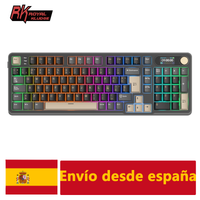 teclado mecanico inalambrico rk s98 espanol con pantalla tft superior 96 98 teclas rgb gasket tri-modo teclado gamer con keycaps pbt espana