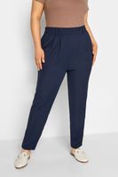 yours pantalones estrechos azules con doble pinza mujer curvy y tallas grandes yours