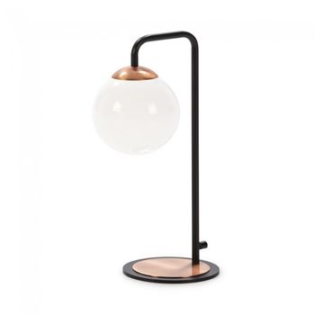 Lámpara de mesa moteo negro-cobre