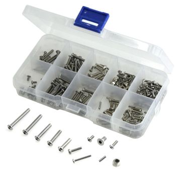 Kit de tornillos y tuercas hexagonales de acero inoxidable para coche RC 1/18 TRX4M