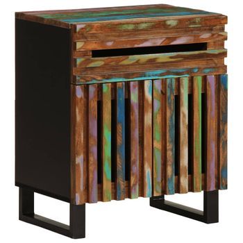 Mesita De Noche Madera Maciza De Acacia 50x34x60 Cm Vidaxl