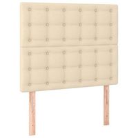 pack 2 uds cabeceros cama  panel de cabeceras de tela color crema 80x5x7888 cm